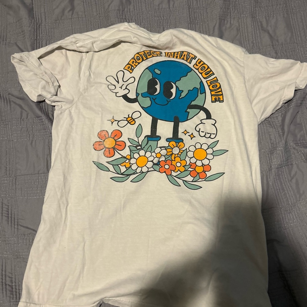 Kids White Graphic T-Shirt